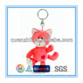 Orange cat plush keychain for promotion pocket toy